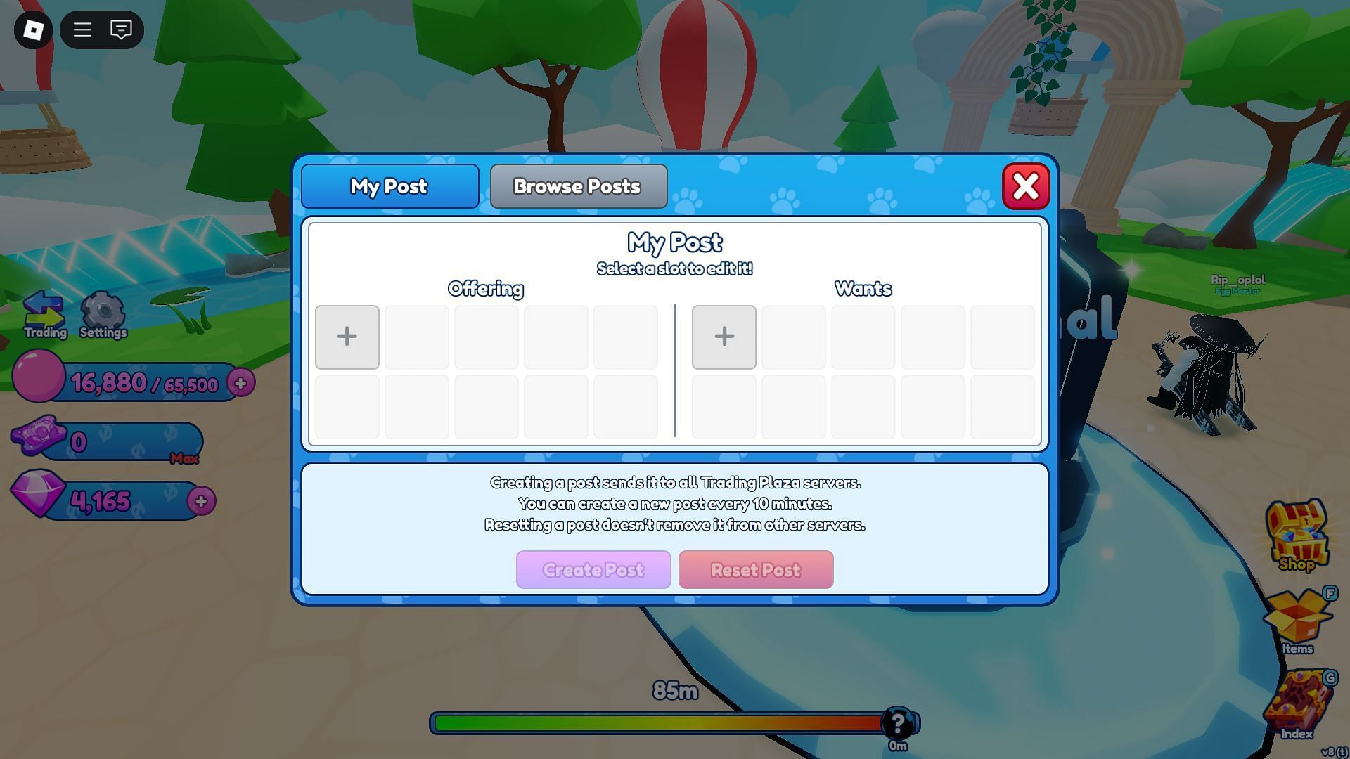 The Trading Terminal (Image via Roblox)